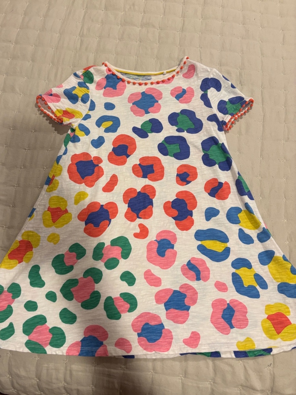 Girls' Multicolor Leopard Print Tunic dress